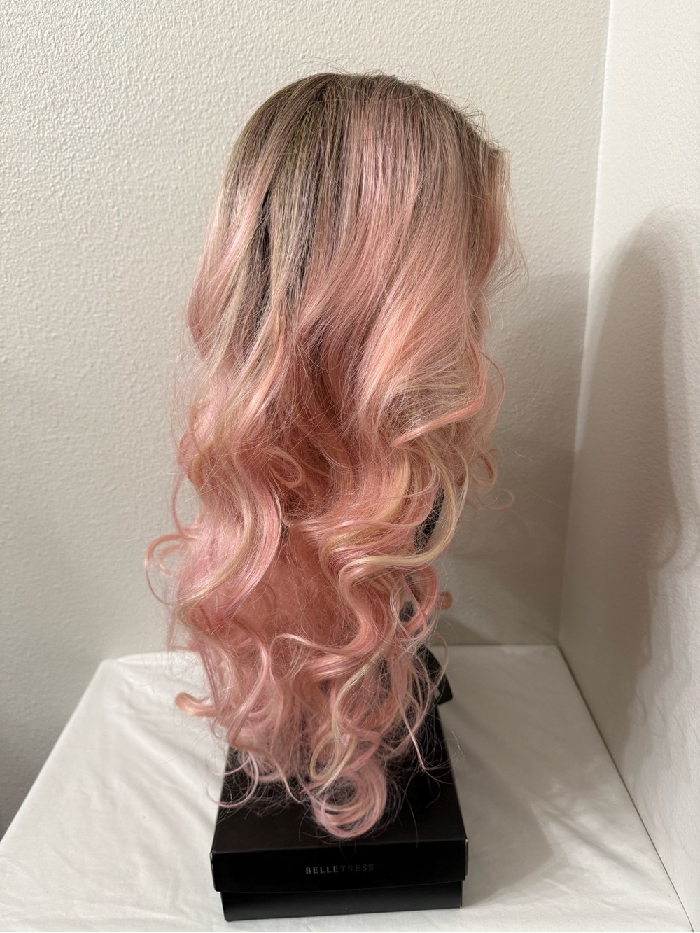 Belle Tress Camellia in Rose Gold, Full Monotop with Lace Front
